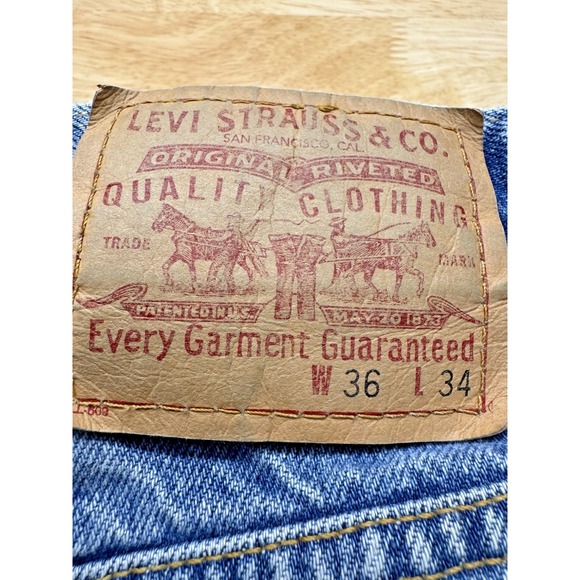 Vintage Levis Jeans Men's 36x34 Blue Denim Faded High Rise 901 Relaxed Loose Y2K - Picture 3 of 7